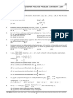 Fi I Tjee: Limited Chapter Practice Problem - Continuity & Diff