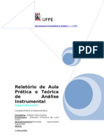 UFPE - RELATÓRIO Condutivimetria e Potenciometria