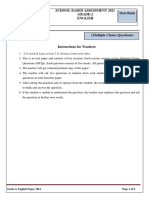 School Based Assessment 2021 Grade-2 English Item Bank: Use Mask & Keep at Least 3 Ft. Distance From Each Other