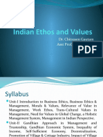 Indian Ethos and Values: Dr. Chitrasen Gautam Asst Prof, IMS MGKVP