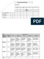 Peer Evaluation Form