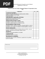 Pauta de Cotejo para Evaluar Desempeno Minimo de Comprension Lectora