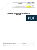 Programa de Capacitaciones Entrenamiento e Inducción