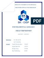 Foundamental Geology Field Trip Report: Ho Chi Minh City University of Technology