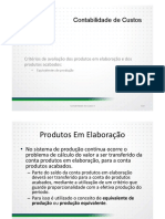 Criterios de Avaliacao Dos Produtos em Elaboracao e Dos Produtos Acabados Videoaula 8