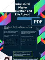 Rizal's Life Higher Education and Life Abroad