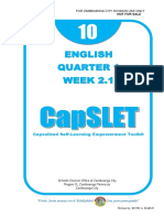 English Quarter 1 WEEK 2.1: Capsulized Self-Learning Empowerment Toolkit