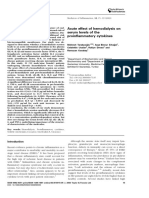 Acute Effect of Hemodialysis On Serum Levels of The Proinflammatory Cytokines