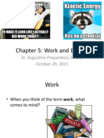 Chapter 5: Work and Energy: St. Augustine Preparatory School October 29, 2015