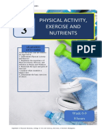 Physical Activity, Exercises and Nutrients