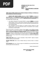 Escrito #03-Solicito Inicio de Ejecucion Forzada - Demanda de Ejecucion de Acta de Conciliacion Alimentos