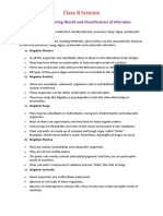 Class 8 Science: Chapter 1 Living World and Classification of Microbes