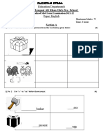 Paper English Class I 1st Mid-Term Examination 2021-22