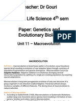 Teacher: DR Gouri Course: Life Science 4 Sem Paper: Genetics and Evolutionary Biology