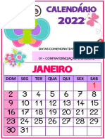 Calendário 2022 Borboleta