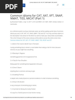 Common Idioms For CAT, XAT, IIFT, SNAP, NMAT, TISS, MICAT