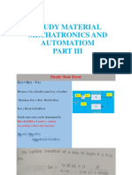 Study Material Mechatronics and Automatiom - Part Iii