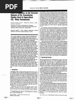 Effect of Impurities On The Corrosion Behavior of CO Transmission Pipeline Steel in Supercritical CO Water Environments