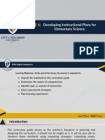 Module 8 - Developing Instructional Plans For Elementary Science