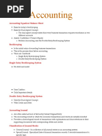 Accounting: Accounting Equation/ Balance Sheet