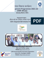 Online Skill Development Training Calendar (January-March 2022)