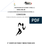 Convocatoria Fondo y Medio Fondo Xalapa 2019