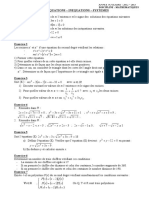 TD1 Equations Inquations Systemes 1S1