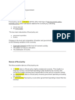 Fiscal Policy Is The Use of Government: Expenditure and Revenue Collection