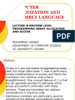 Computer Organization and Assembly Language: Lecture-8-Machine Level Programming-Array Allocation and Access