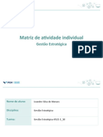 Atividade Individual - MBA FGV - Gestão Estratégica