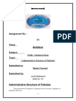 Class Administrative Structure of Pakist