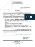 Model Lettre de Demande de Partenariat