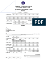 NDMC Death Certificate Application Form