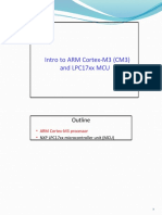 Intro To ARM Cortex-M3 (CM3) and LPC17xx MCU: Outline