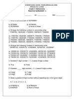 Grade V-Mathematics Practice Worksheet - 1