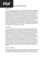 PESTEL Analysis of TATA Steel