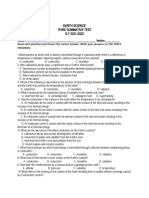 Earth Science Third Summative Test S.Y 2021-2022