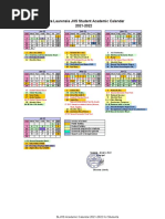 Santa Laurensia JHS Student Academic Calendar 2021-2022: Jan-22 Feb-22 Mar-22