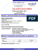 Material Safety Data Sheet: Paracetamol 98%