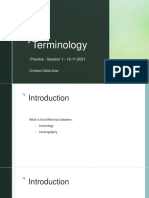 Terminology Introduction 1