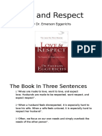 Love and Respect: The Book in Three Sentences