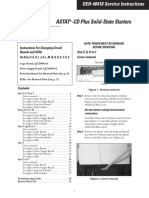 Astat - CD Plus Solid-State Starters: Size F, G, H or I Cover Removal Instructions For Changing Circuit Boards and Scrs