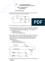 Assignment 1 Answer All The Questions Below.: Politeknik Merlimau Jabatan Kejuruteraan Elektrik E3042 - Instrumentasi 1