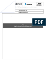 Applicator's Method Statement