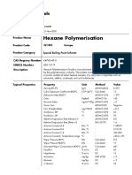 Hexane Polymerisation: Data Sheet