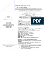 Draft Specifications For PR and DR