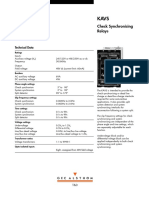 Check Synchronising Relays: Technical Data