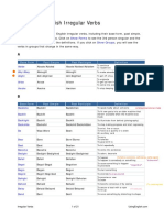 List of 616 English Irregular Verbs: Show Forms Show Groups