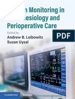 Modern Monitoring in Anesthesiology and Perioperative Care 2020