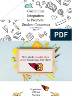 Curriculum Integration To Promote Student Outcomes